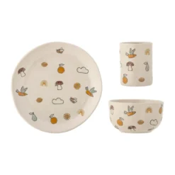 Agnes barnservis 3 delar, White