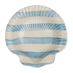 Armona stripe tallrik 23,5x23,5 cm, Ljusblå-vit