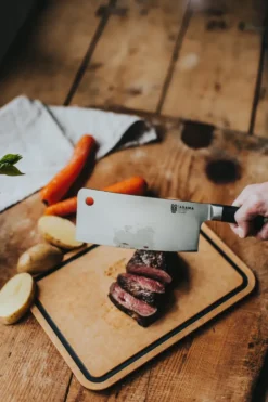 Asama Kinesisk kockkniv 18 cm, Svart handtag