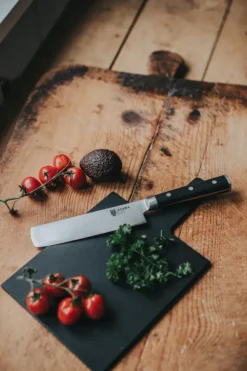 Asama Nakiri grönsakshacka, Rostfritt stål, svart, 31 cm