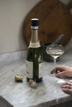 Axel vin- och champagnekork 2-pack, Svart-silver