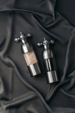 Axia salt- och pepparkvarn set, Borstat stål