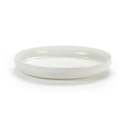 Base assiett med hög kant vit, 20 cm