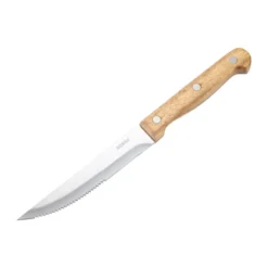 BBQ stekkniv, Rostfritt stål, 6-pack, trälåda akacia, 22,5x2 cm