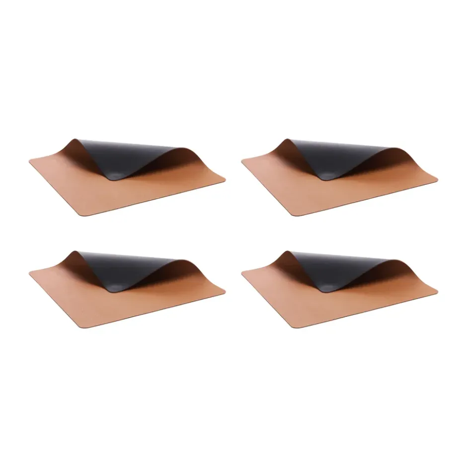 Bitz bordstablett 33x46 cm 4-pack, Svart-brun