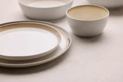Bitz tallrik gastro Ø 21 cm, Vit-gräddvit