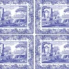 Blue Italian bordsunderlägg 4-pack, Blå-vit