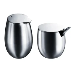 Bodum Columbia sockerskål & gräddkanna, blank