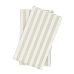 Bold Stripe pappersservett, Vit-beige, 15‑pack, 33×40 cm