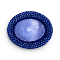 Bubbles oval tallrik 20 cm, Blå