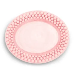 Bubbles oval tallrik 20 cm, Ljusrosa