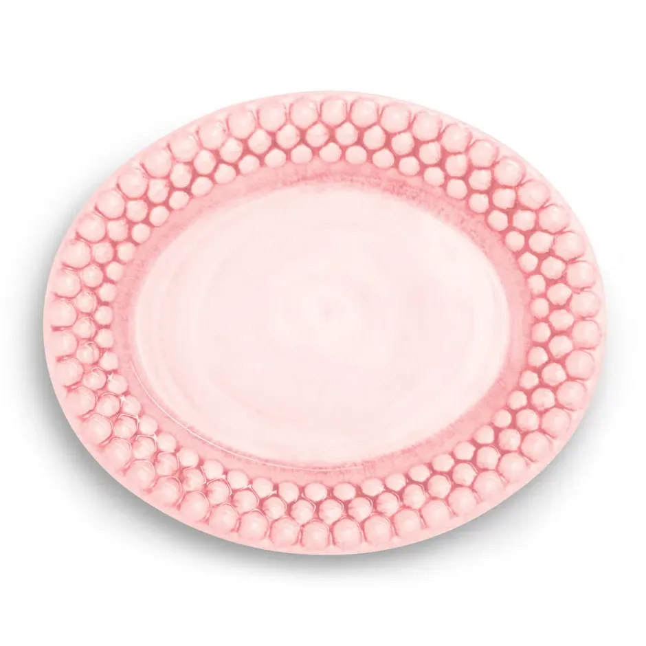 Bubbles oval tallrik 20 cm, Ljusrosa