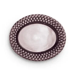 Bubbles oval tallrik 20 cm, Plommon