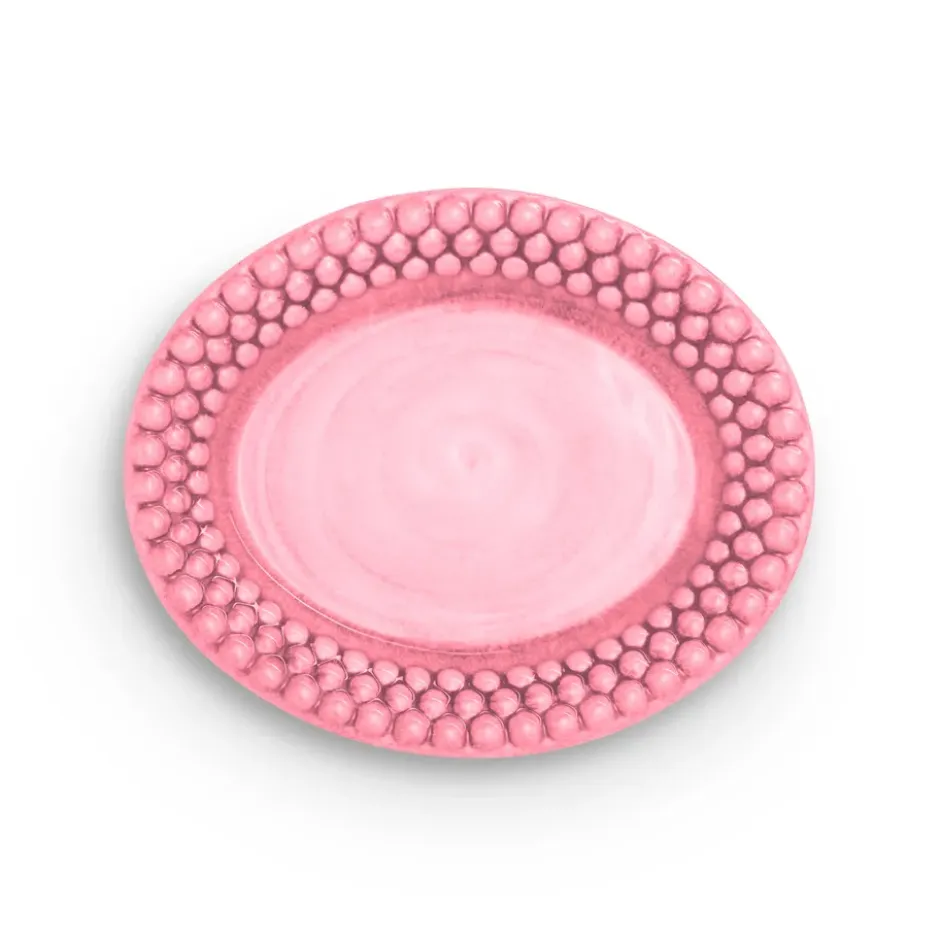 Bubbles oval tallrik 20 cm, Rosa
