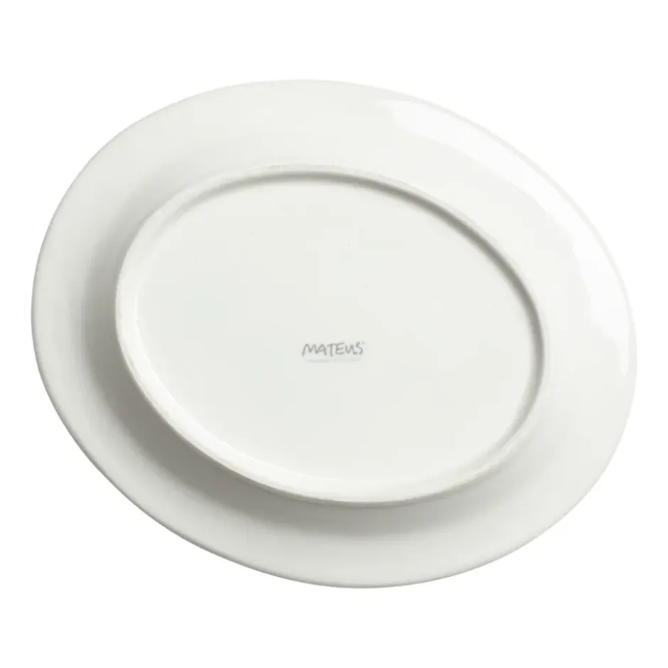 Bubbles oval tallrik 20 cm, Vit