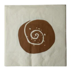 Bulle pappersservett 20-pack, Creme-Brown, 33x33 cm