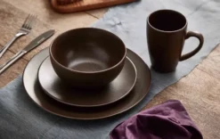 Ceramic Workshop assiett Ø19,5 cm, Chestnut-matte brown