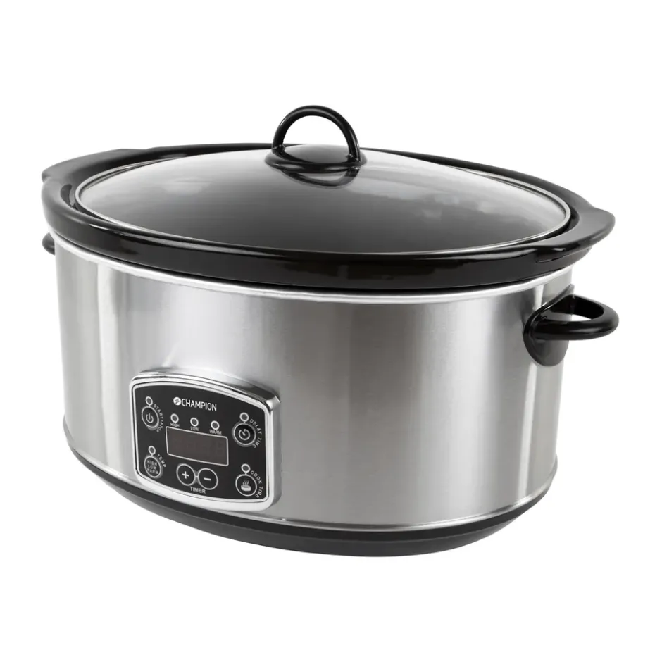Champion slowcooker, Rostfritt stål, 6,5 L