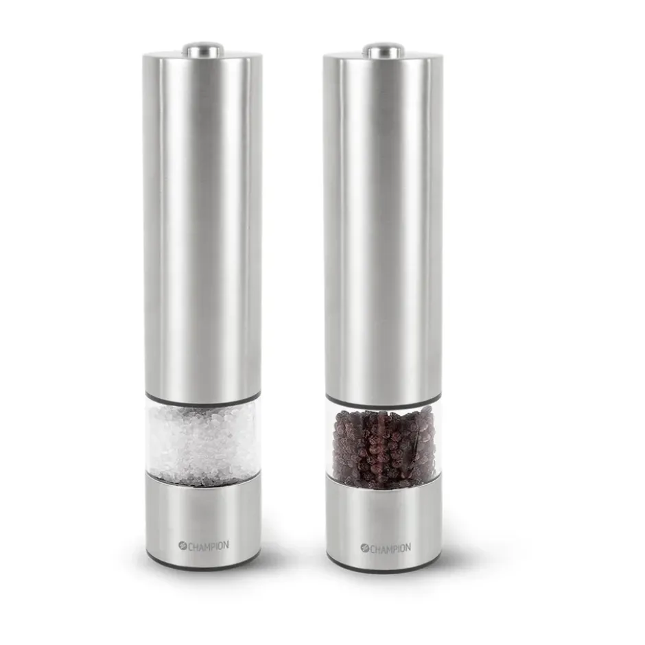 Champion SPK100 salt- och pepparkvarn set, Rostfritt stål