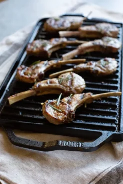 Chef collection vändbar stek- och grillplatta, 50x25 cm