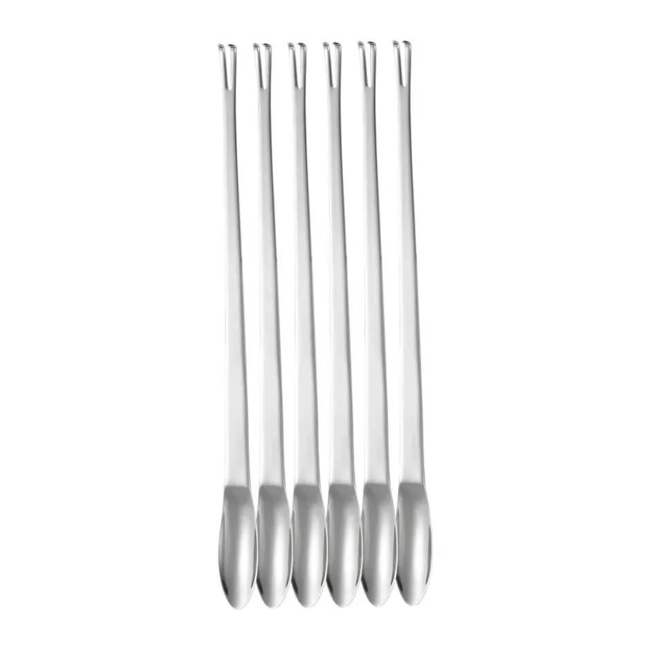 Classic skaldjursgaffel, Rostfritt stål, 6-pack, 24,5 cm