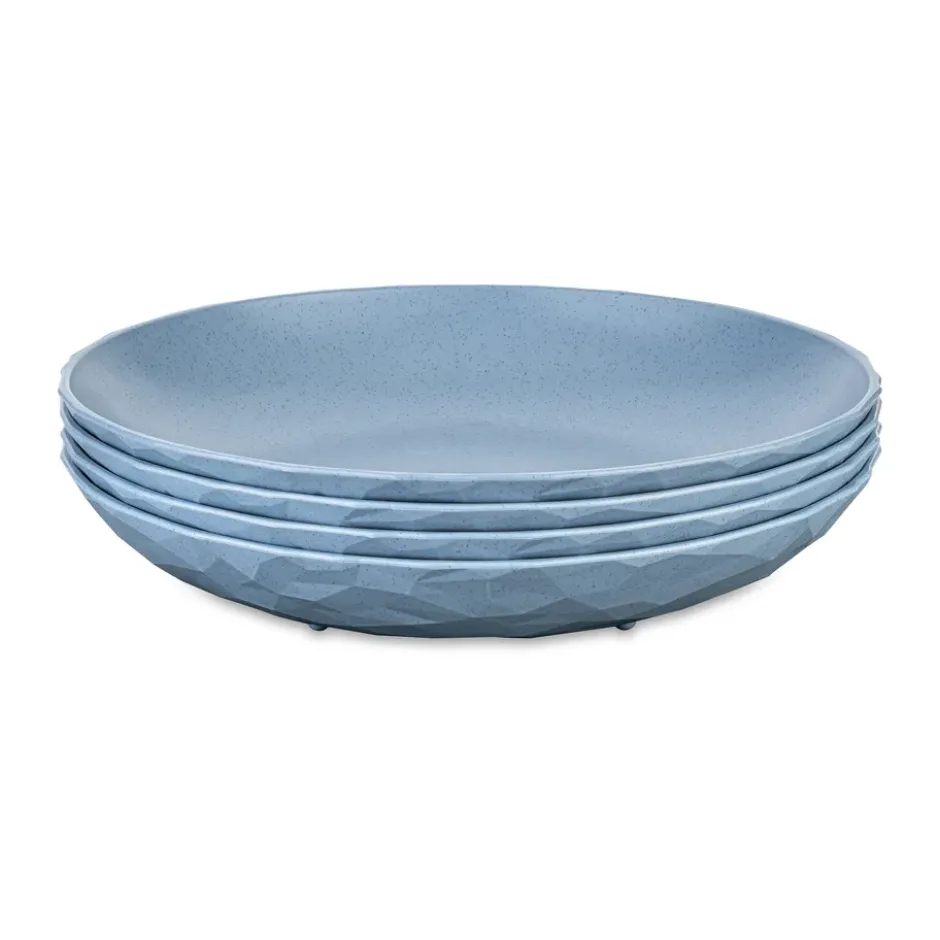 Club djup tallrik Ø22 cm 4-pack biocirk termoplast, Nature flower blue