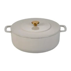 Combekk Enameled gjutjärnsgryta Ø28 cm, Sand-gold knob