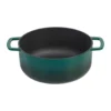 Combekk Enameled gjutjärnsgryta Ø24 cm, Holly Green-gold knob