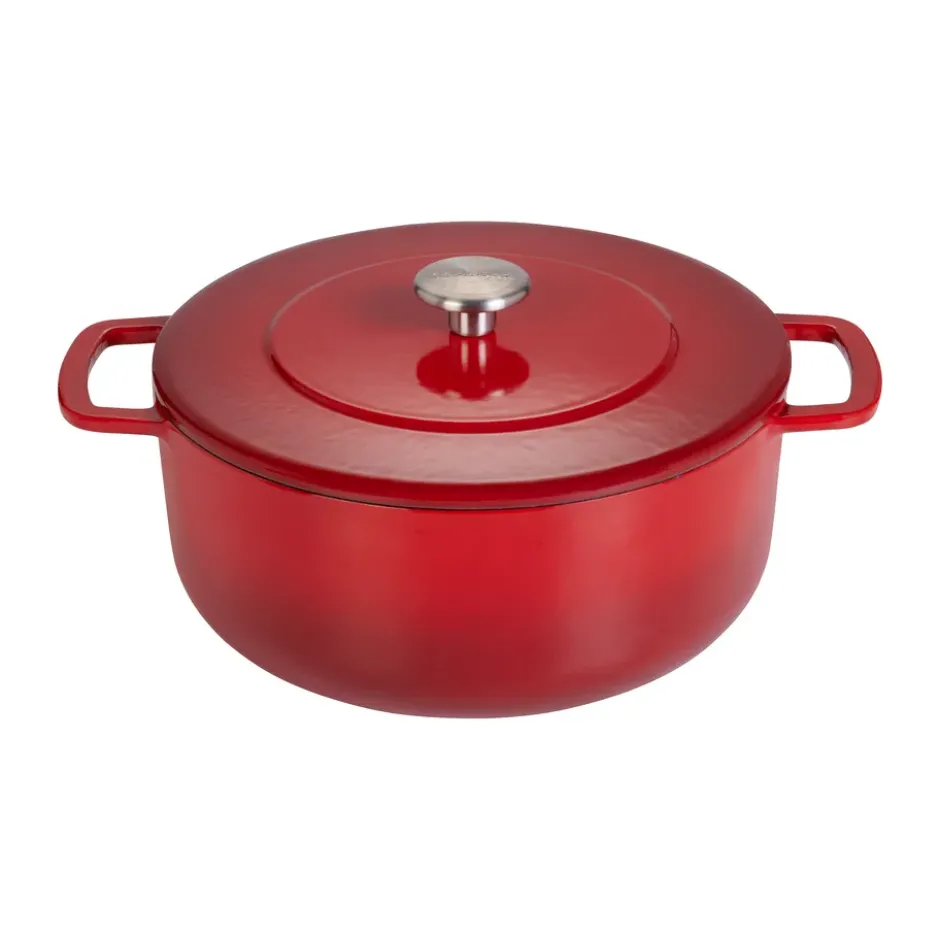 Combekk Enameled gjutjärnsgryta Ø24 cm, Cherry