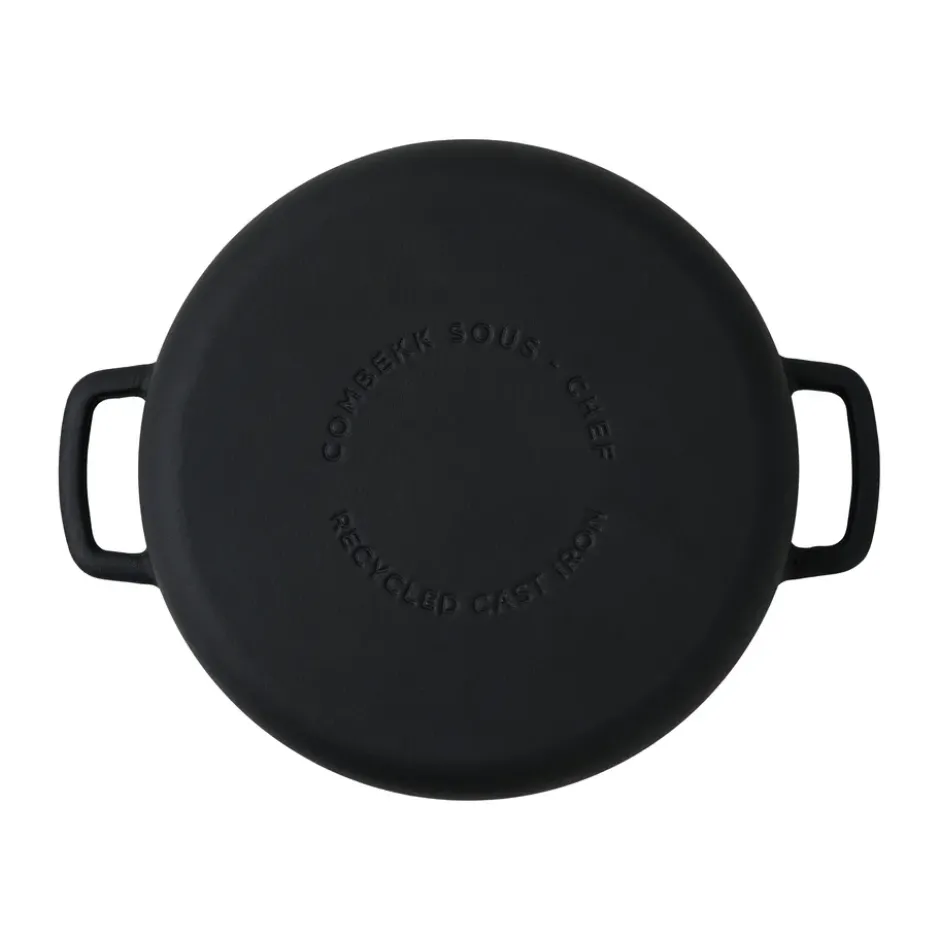Combekk Enameled stekpanna gjutjärn Ø28 cm, Matt Black