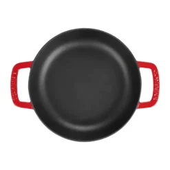 Combekk Enameled traktörpanna gjutjärn Ø28 cm, Cherry-silver knob