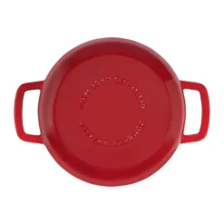 Combekk Enameled traktörpanna gjutjärn Ø28 cm, Cherry-silver knob