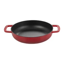Combekk Enameled traktörpanna gjutjärn Ø28 cm, Cherry-silver knob
