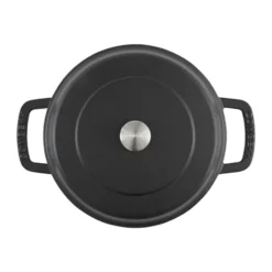 Combekk Enameled traktörpanna gjutjärn Ø28 cm, Black-silver knob