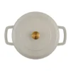 Combekk Enameled traktörpanna gjutjärn Ø28 cm, Sand-gold knob