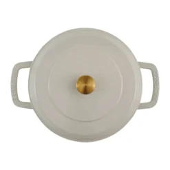 Combekk Enameled traktörpanna gjutjärn Ø28 cm, Sand-gold knob