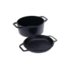 Combo Cooker gjutjärngryta-stekpannaset 2 delar, Svart