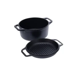 Combo Cooker gjutjärngryta-stekpannaset 2 delar, Svart
