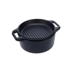 Combo Cooker gjutjärngryta-stekpannaset 2 delar, Svart