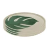 Connect tallrik Ø25,5 cm 4-pack, Monstera leaf