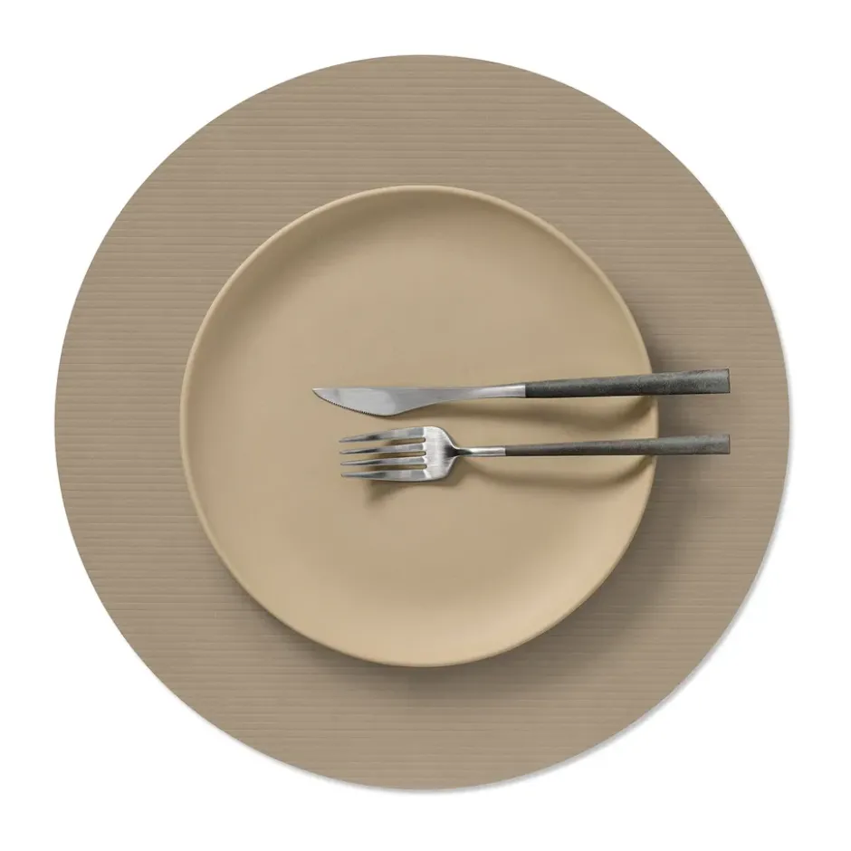 Corduroy bordstablett, Clay brown, circle, L