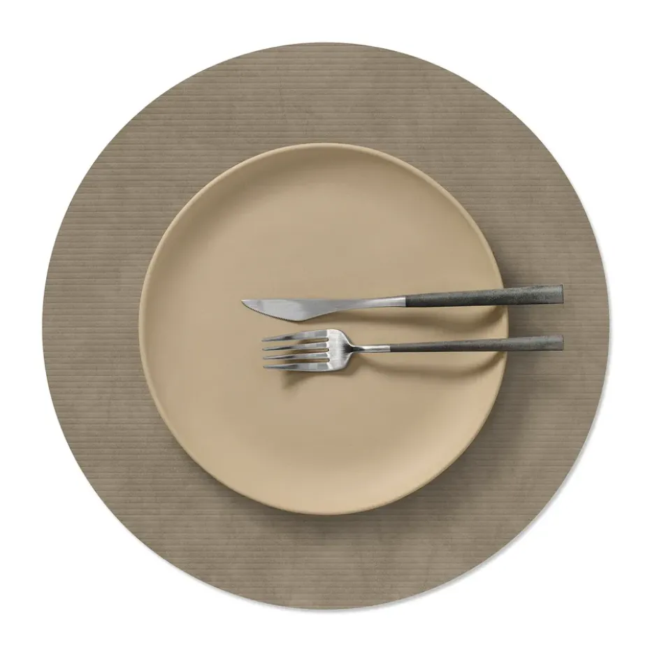 Corduroy bordstablett, Nomad grey, circle, L