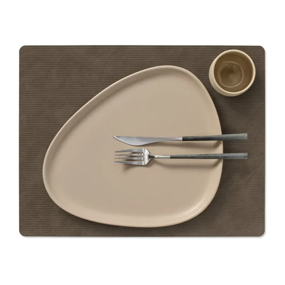 Corduroy bordstablett square L, Caviar
