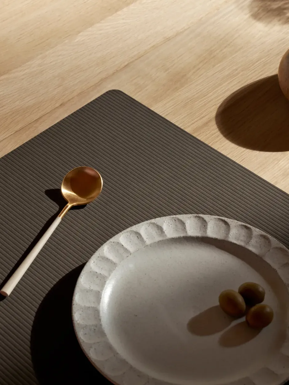 Corduroy bordstablett square L, Caviar