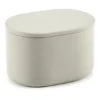 Cose förvaringsburk oval med lock hög 6,5x10,2 cm, Beige