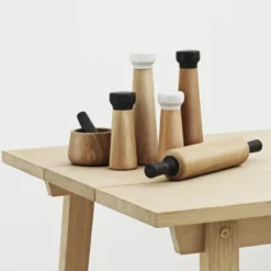 Craft saltkvarn ek-vit marmor, liten
