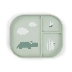 Croco foodie barntallrik 18x22 cm, Green