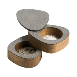 Curve salt & pepparset 2-pack, Natur-antracitgrå
