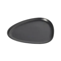 Curve Stoneware assiett 19x22 cm, Black