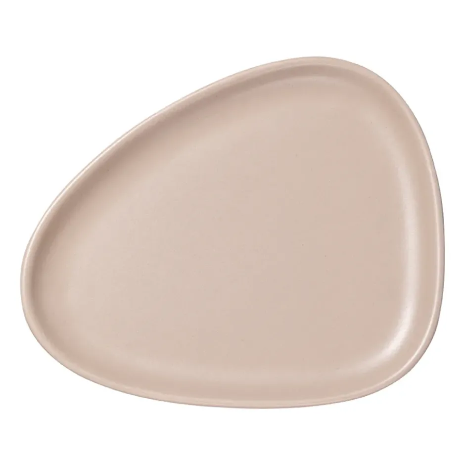 Curve Stoneware assiett 19x22 cm, Sand